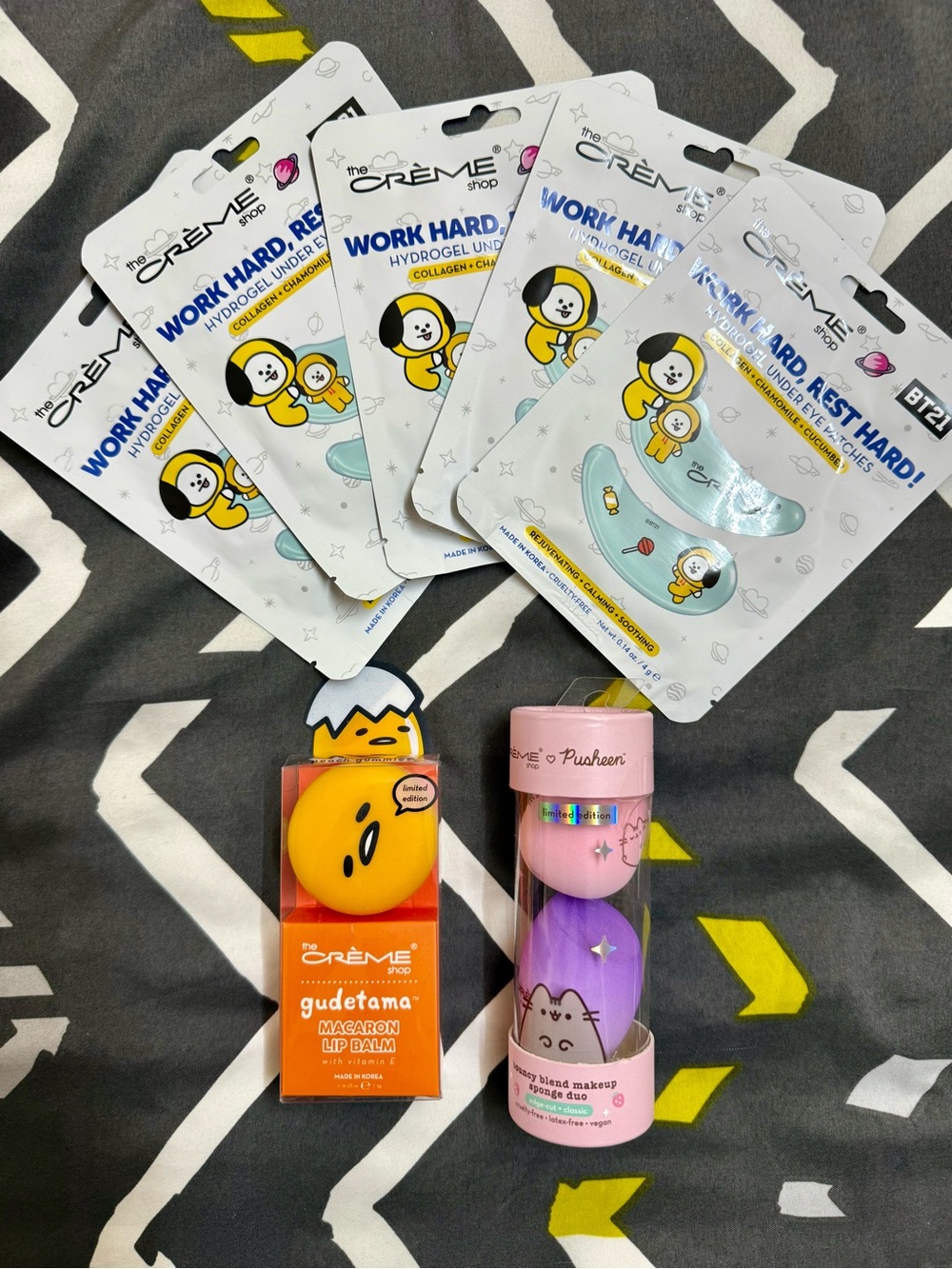 The Creme Shop Bundle | Eye Patches, Lip Balm, Makeup Sponge